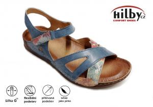 Hilby WA-744 dámské sandály 20785, modrá kombi