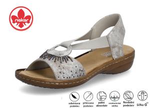 Rieker 60880-90 dámské sandály 21138, metallic