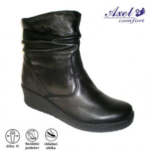 Axel 4358 dámská poloholeňová obuv /polokozačky/ 20652, černá