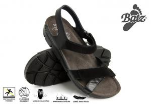 Batz Toledo black dámské zdravotní sandály, černá, velikost 37