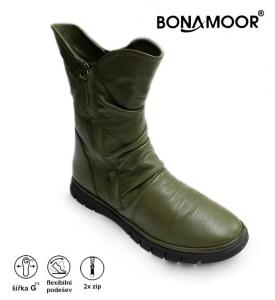 Bonamoor 300-100 19101 dámská poloholeňová obuv /polokozačky/ 20945, olivová