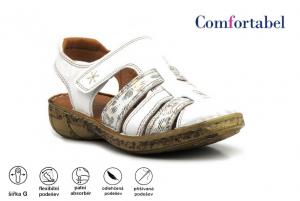Comfortabel 720009-03 dámské sandály s uzavřenou špicí 20915, bílá