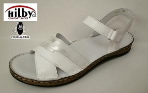Hilby WA-541 dámské sandály 20541, bílá/stříbrná, velikost 36