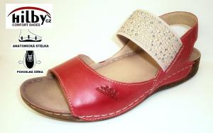 Hilby WA-546 dámské sandály 20543, červená