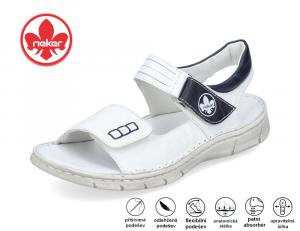 Rieker V0852-80 dámské sandály 21060, bílá