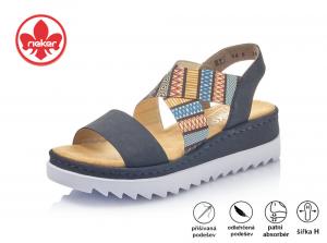 Rieker V4468-14 dámské sandály 21059, modrá/multicolor
