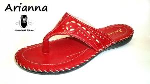 20548 Dámské nazouváky - pantofle mezi prsty Arianna 331790, červená, velikost 38