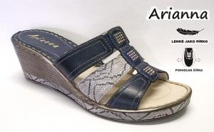 Arianna 368045 dámské nazouváky -  pantofle 20281, modrá kombi
