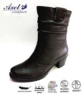 Axel AXBW072 dámská poloholeňová obuv /polokozačky/ 20744, černá, velikost 38