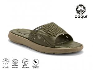 Coqui Melker 6194 pánské nazouváky - pantofle 20900, béžová/khaki