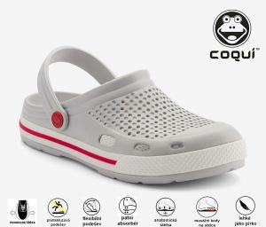 Coqui Lindo 6403 grey pánské clogsy - nazouváky - sandály 20802, šedá