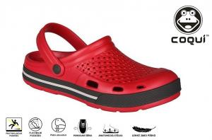 Coqui Lindo 6403 red pánské clogsy - nazouváky - sandály 20600, červená