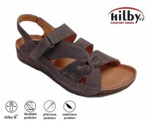 Hilby WA-766 dámské sandály 20784, šedofialová
