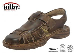 Hilby WA-051 pánské sandály s plnou špicí 20706, čokoládově hnědá, velikost 43