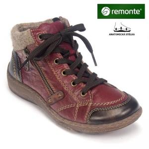 Remonte D3886-35 dámská kotníková obuv 20469, bordó kombi