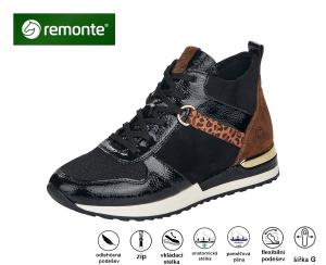 Remonte R2574-02 dámská kotníková obuv 20937, černá kombi