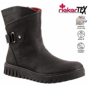Rieker Y3478-00 dámská poloholeňová obuv /polokozačky/ 20572, černá, velikost 37