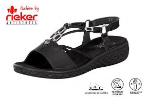 Rieker V22L9-00 dámské sandály 20608, černá