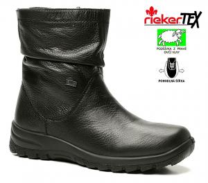 Rieker Z7153-00 dámská poloholeňová obuv /polokozačky/ 20484, černá, velikost 38