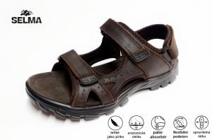 Selma MR71501 pánské sandály 20833, tm.hnědá