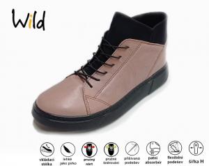 Wild 08604742 dámská prozouvací kotníková obuv - tenisky 20947, starorůžová